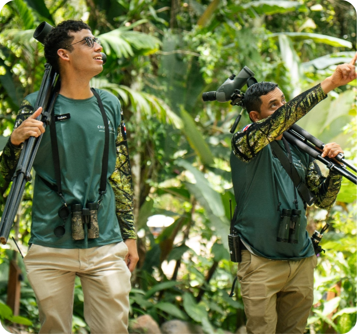 Travel Designers guiding guests in the rainforest
