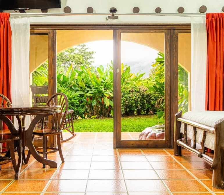 Spacious accommodation opening to the rainforest
